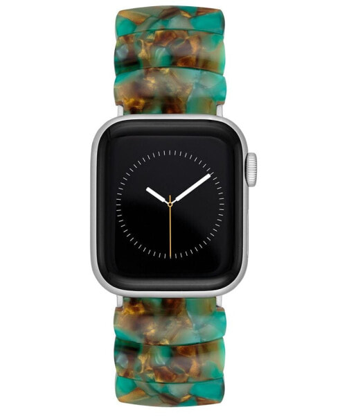Women's Green Marbled Acetate Expansion Bracelet designed for 42/44/45/Ultra/Ultra 2 Apple Watch