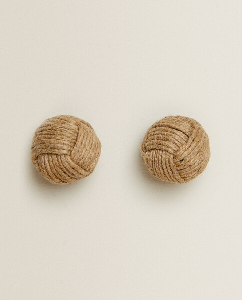 Knotted cord knob (pack of 2)