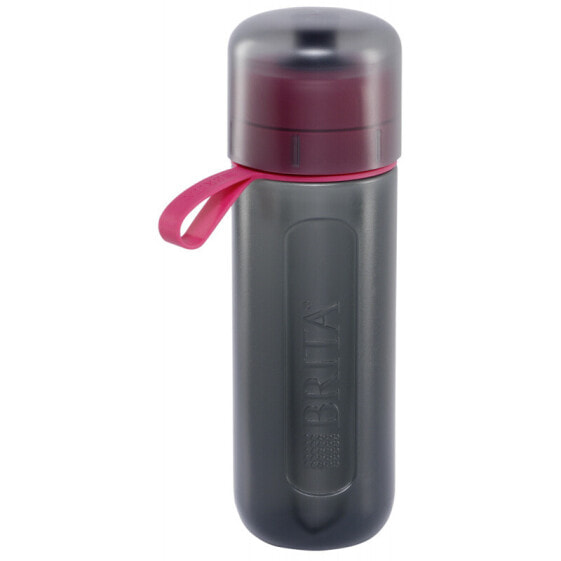 BRITA 072230, Water filtration bottle, 0.6 L, Black, Red