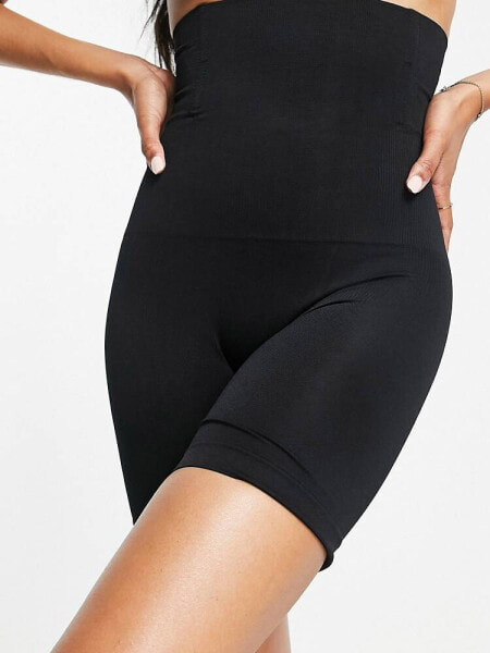 Fashionkilla glam high waisted shaping shorts in black