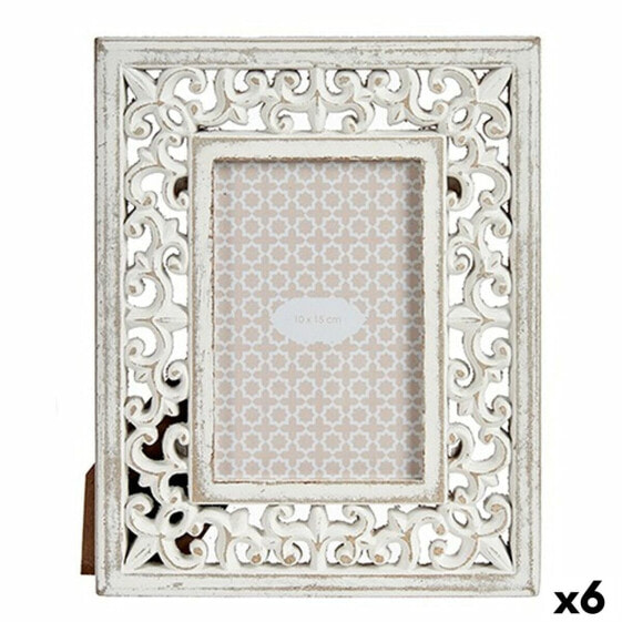 Фоторамка белая деревянная MDF Gift Decor 19,6 x 24,5 x 1 см (6 штук)