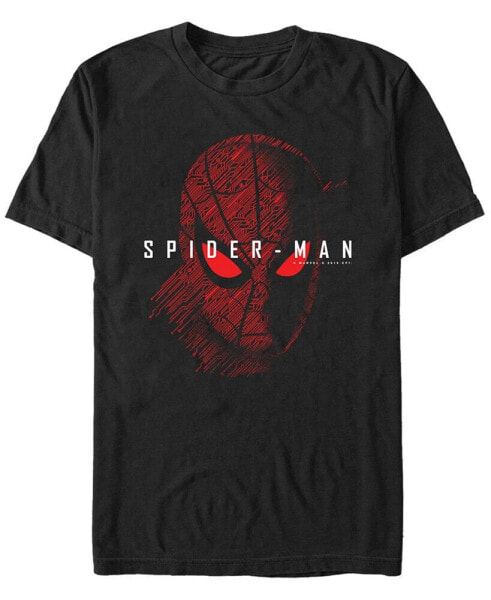 Marvel Men's Spider Man Far From Home Tech Big Face, Short Sleeve T-shirt