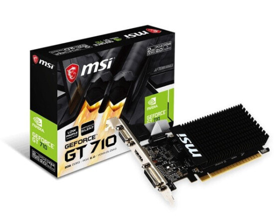 MSI GT 710 2GD3H LP - GeForce GT 710 - 2 GB - GDDR3 - 64 bit - 4096 x 2160 pixels - PCI Express x16 2.0