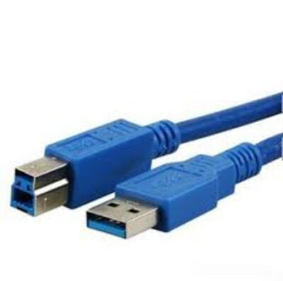 MEDIARANGE MRCS149 - 3 m - USB A - USB B - USB 3.2 Gen 1 (3.1 Gen 1) - Male/Male - Blue