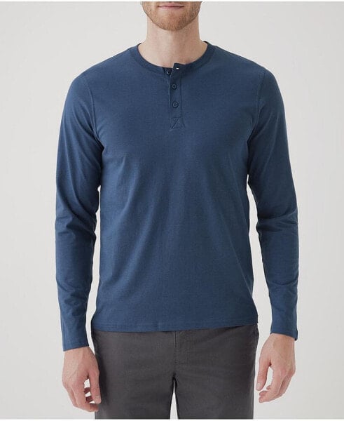 Рубашка мужская PACT Softspun Long Sleeve Henley Cotton