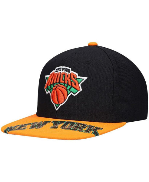 Men's x Lids Black, Orange New York Knicks Current Reload 3.0 Snapback Hat