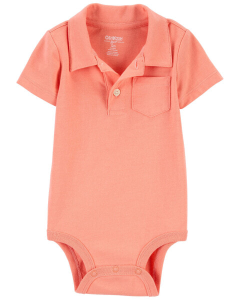 Baby Pocket Henley Jersey Bodysuit 9M