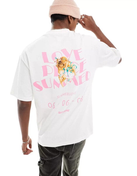 Sixth June love summer loose fit t-shirt in white