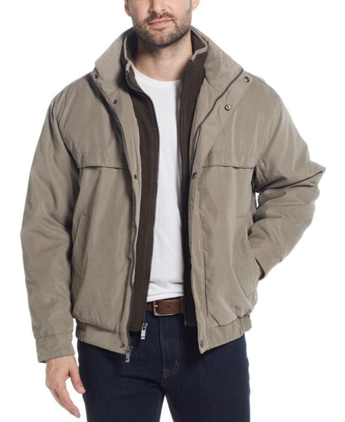 Men's Microfiber Poly Filled Bomber Jacket