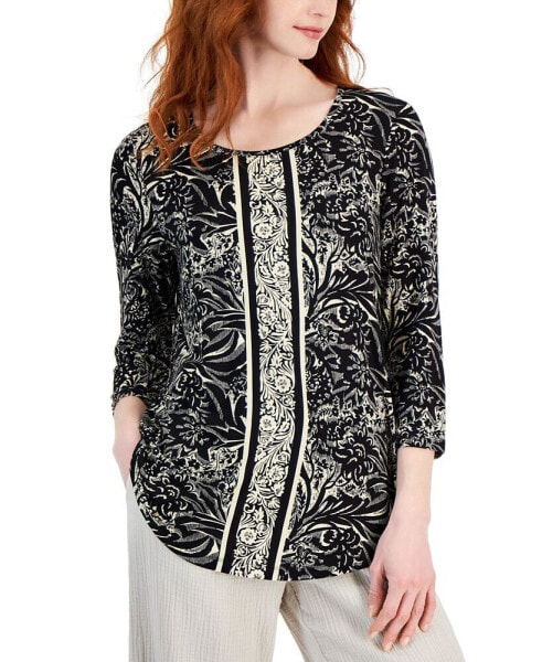 Топ JM Collection Printed Relaxed Knit
