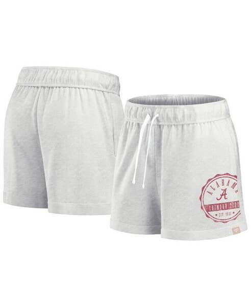 Women's Oatmeal Alabama Crimson Tide Win Badge Shorts