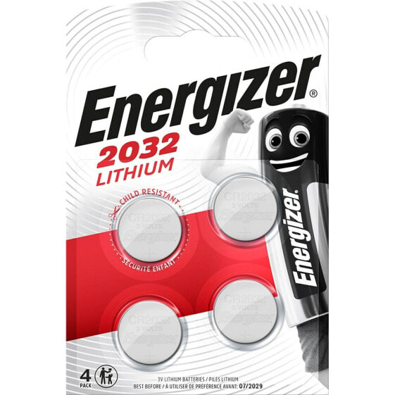 Батарейки Energizer CR2032 3 V (4 штук)