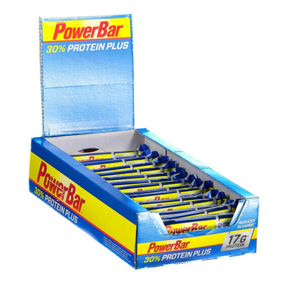 POWERBAR Protein Plus 30% 55g 15 Units Chocolate Energy Bars Box