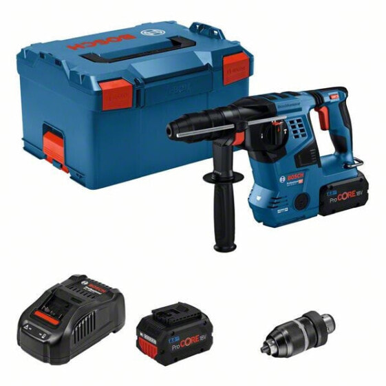 Bosch Akku-Bohrhammer GBH 18V-28 CF, SDS-Plus, 2x 8,0 Ah ProCore + Ladegerät