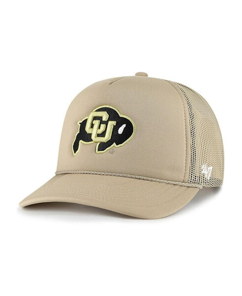 Men's Khaki Colorado Buffaloes Foam Front Mesh Trucker Snapback Hat