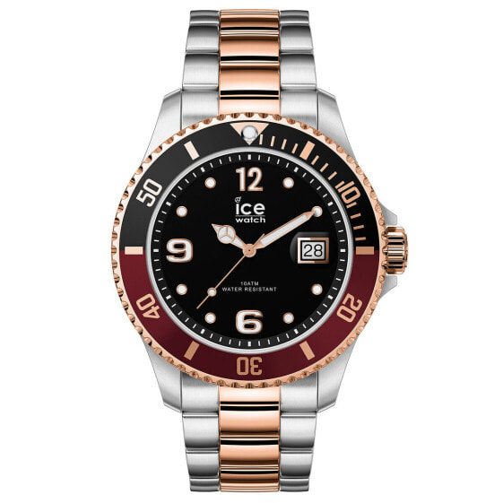 Ice-Watch - ICE steel Chic silver rose-gold - Men's (Unisex) wristwatch with metal strap - 016546 (Medium)