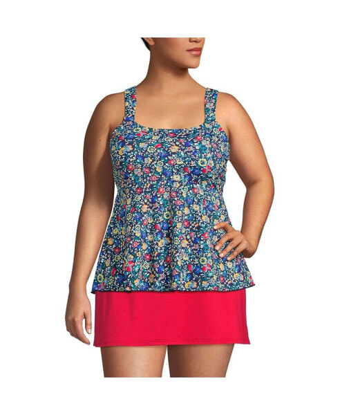 Plus Size Flutter Tankini Top