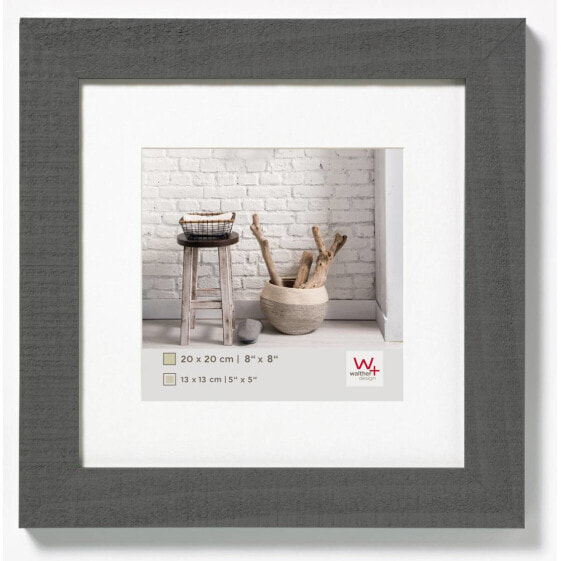 Walther Design HO220D - Wood - Gray - Single picture frame - 13 x 13 cm - Square - 245 mm