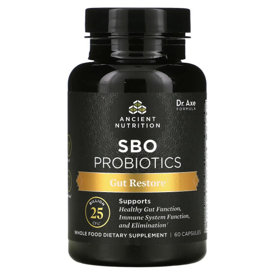 Пробиотики Ancient Nutrition SBO, 25 млрд КОЕ, 60 капсул