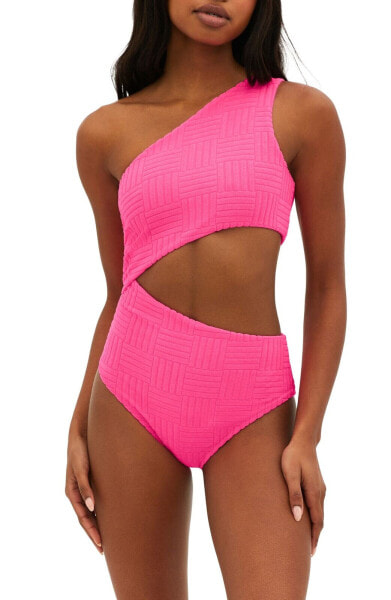 Beach Riot Celine Womens One-shoulder neck One-Piece Swimsuit Pink Size XL