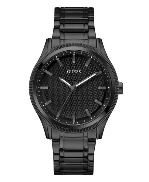 Men's Analog Black Stainless Steel Watch 44mm