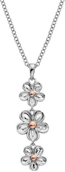 Silver flower necklace Forget me not DP748