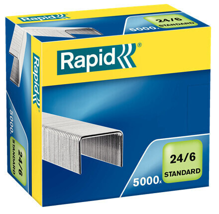 Rapid 24859800 - Staples pack - 24/6 - 6 mm - 5000 staples - Silver - 37 mm