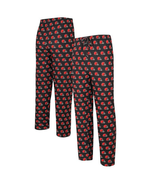 Men's Brown Cleveland Browns Gauge Allover Print Knit Sleep Pants