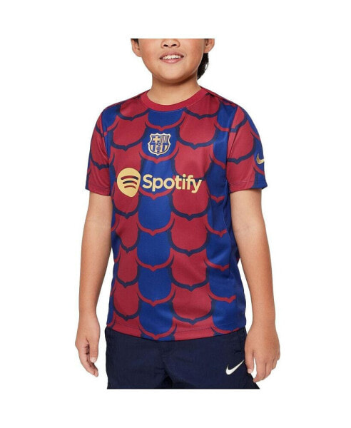 Футболка для малышей Nike Barcelona 2023/24 Drac Pack Academy Pro предматчевая "Большие мальчики"
