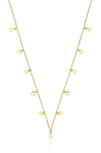 Beautiful Gold Plated Necklace with Cool Joy Pendants 1003190100