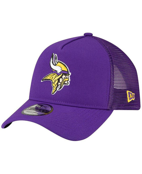 Men's Purple Minnesota Vikings A-Frame Trucker 9FORTY Adjustable Hat