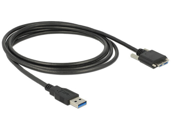 Delock 83599, 3 m, USB A, Micro-USB B, USB 3.2 Gen 1 (3.1 Gen 1), Male/Male, Black