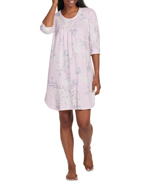 Women's 3/4-Sleeve Floral Nightgown