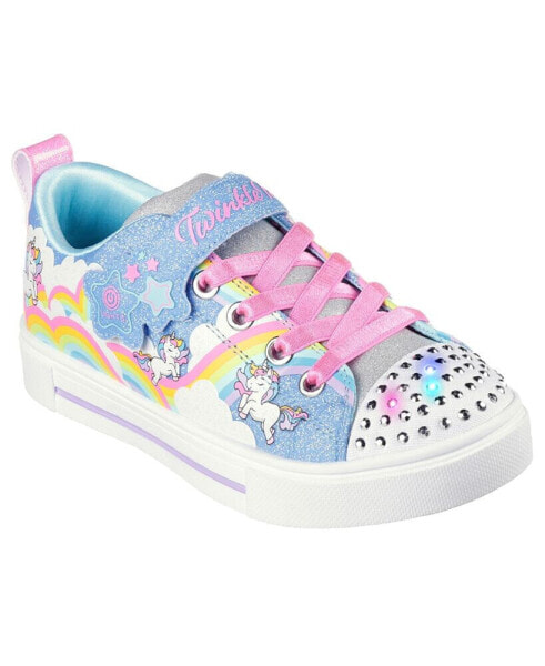 Little Girls Twinkle Toes - Twinkle Sparks - Unicorn Adjustable Strap Light-Up Casual Sneakers from Finish Line