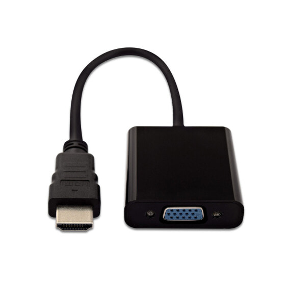 V7 Black Video Adapter HDMI Male to VGA Female - 0.1 m - HDMI - VGA (D-Sub) - Female - Male - 1920 x 1200 pixels