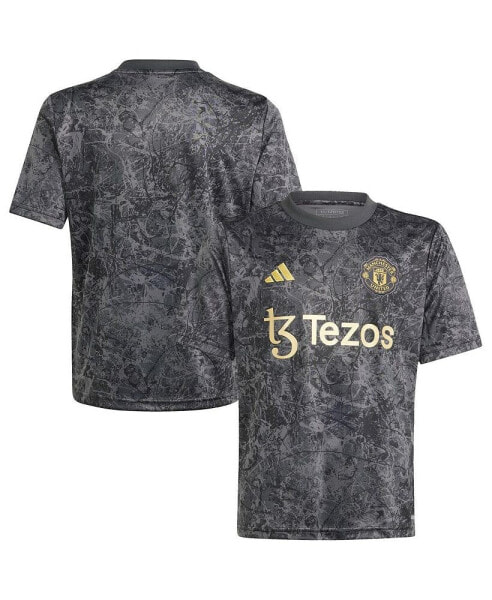 Футболка для малышей Adidas Черная Manchester United x Stone Roses 2023/24.