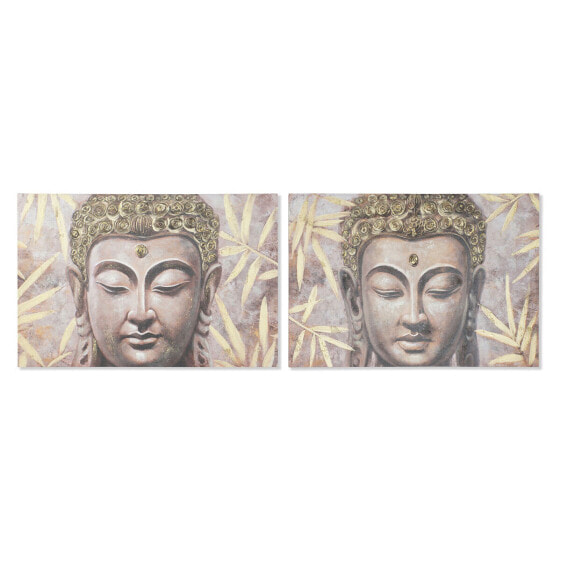 Painting Home ESPRIT Buddha Oriental 120 x 3 x 80 cm (2 Units)