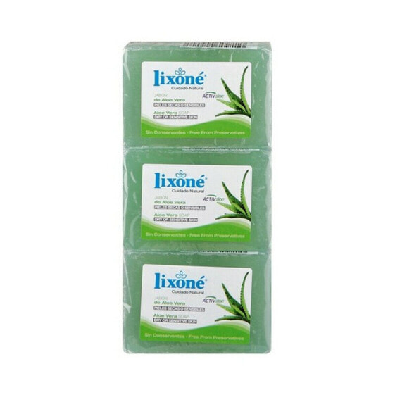 Брусок мыла с натуральным глицерином Aloe Vera Lixoné (3 uds)