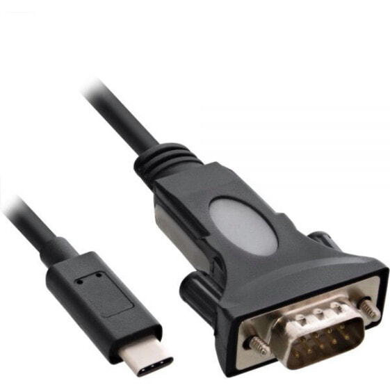 InLine USB-C to serial adapter cable - USB-C male / DB9 male - 1.8m