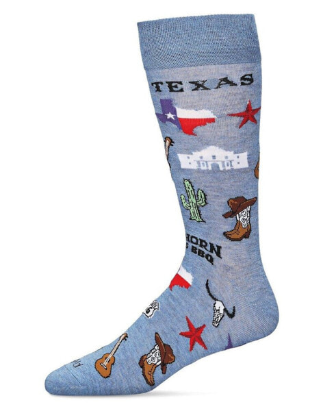 Men's Don't Mess with Texas Rayon from Bamboo Novelty Crew Socks