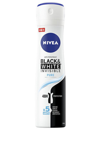 Antiperspirant Spray Black & White Invisible Pure 150 ml