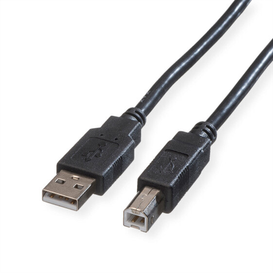 ROLINE USB 2.0 Cable - Type A-B 1.8 m - 1.8 m - USB A - USB B - USB 2.0 - Male/Male - Black