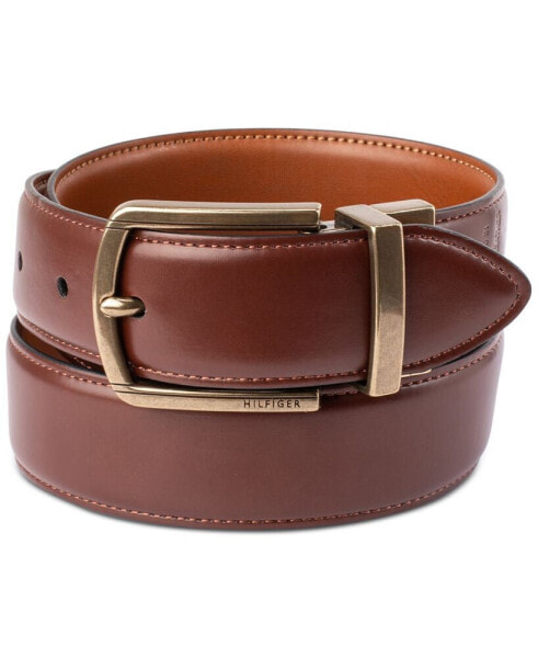 Men's Reversible Textured Stretch Casual Belt, Created for Macy's