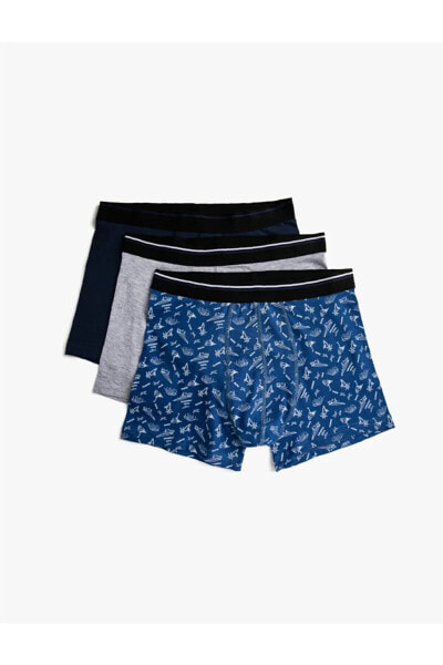 Pamuklu Basic 3'lü Boxer Seti