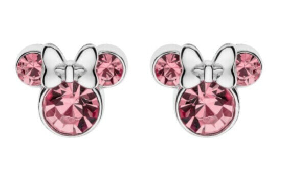 Glittering Silver Minnie Mouse Stud Earrings ES00068SRPL-55.CS