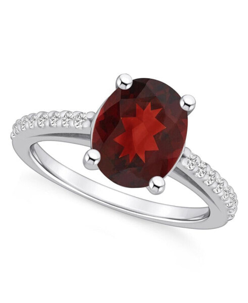 Кольцо Macy's Garnet and Diamond