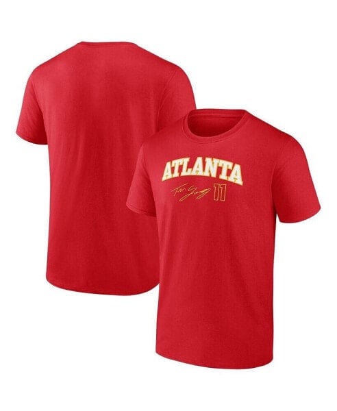 Men's Trae Young Red Atlanta Hawks Name and Number T-shirt