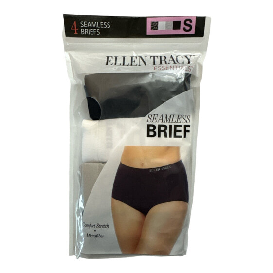 Ellen Tracy Women's 4-Pack Ultimate Fit Comfort Stretch Seamless Briefs