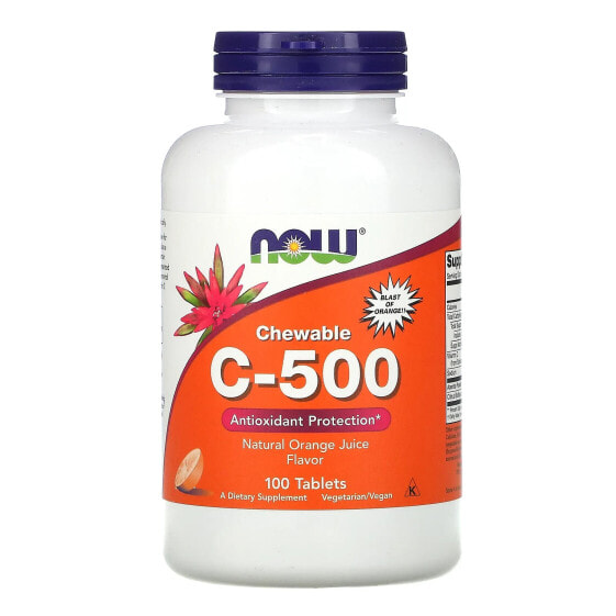 Chewable C-500, Orange, 100 Tablets