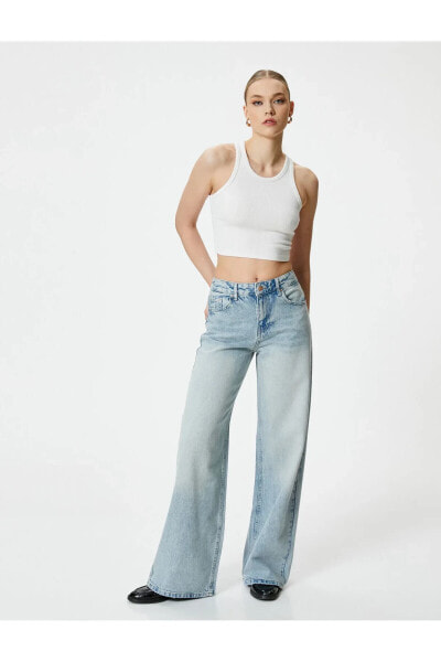 Джинсы женские Koton Высокая талия из ткани TENCEL™ с широким кроем - Loose Fit Jean